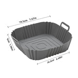 Rectangle reusable air fryer food safe silicone baking pan air fryer silicone pot basket liner silicone baking pan