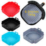 Factory Square 8.5inches Air Fryer Silicone Pot Resuable Non-stick Easy Cleaning Baking Tray Silicone Air Fryer Liners