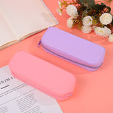 Factory Customized Silicone Pencil Case soft Pencil Pouch Durable Pencil Bag Simple Stationery Bag,School Office Aesthetic School Organizer