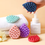 Factory Custom Silicone Shampoo Brush Head Scalp Massage Comb Hair Washing Body Bath Shower Salon Hairdressing Tool