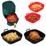 Rectangle reusable air fryer food safe silicone baking pan air fryer silicone pot basket liner silicone baking pan