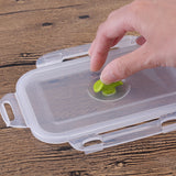 Factory Portable Heated Silicone Foldable Food Storage Container Kids Bento Collapsible Silicone Folding Food Lunch Box