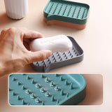 Factory CustomSilicone Rubber Soap Sponge Dish Storage Holder Drain Trays Shelf for Kitchen Bathroom Shower Accessory