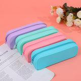 Factory Customized Silicone Pencil Case soft Pencil Pouch Durable Pencil Bag Simple Stationery Bag,School Office Aesthetic School Organizer