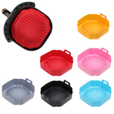 Factory Square 8.inches Air Fryer Silicone Pot Resuable Non-stick Easy Cleaning Baking Tray Silicone Air Fryer Liners