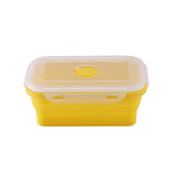 Factory Portable Heated Silicone Foldable Food Storage Container Kids Bento Collapsible Silicone Folding Food Lunch Box