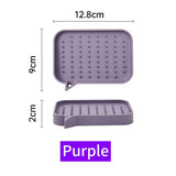 Factory CustomSilicone Rubber Soap Sponge Dish Storage Holder Drain Trays Shelf for Kitchen Bathroom Shower Accessory