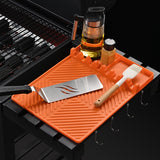 Factory Custom Grill Mat Barbecue Grill Accessories Tools for Blackstone Side Shelf Mat Grill Pad for Outdoor Grill Kitchen Counter Spatula Silicone Mat