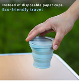 Factory Custom Outdoor Portable Silicone Collapsible Cup Bpa Free Retractable Camping Wash Cup Foldable Coffee Cup Travel Coffee Mug 180ml