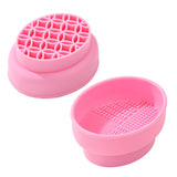 Factory 3-In-1 Makeup brush Cleaning Bowl Silicone Powder Storage Rack Makeup Brush Drying Tool Set Cleaning Makeup Brushes