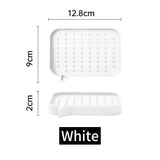 Factory CustomSilicone Rubber Soap Sponge Dish Storage Holder Drain Trays Shelf for Kitchen Bathroom Shower Accessory