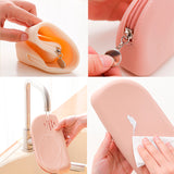 Silicone makeup brush holder