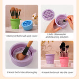 Factory Two-In-One Washing Brush And Drying Brush Beauty Tools Collapsible Cosmetic Brush Holder Silicone Makeup Brush Cleaner