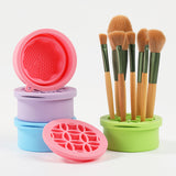 Factory Two-In-One Washing Brush And Drying Brush Beauty Tools Collapsible Cosmetic Brush Holder Silicone Makeup Brush Cleaner