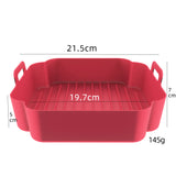 Factory Square 8.5inches Air Fryer Silicone Pot Resuable Non-stick Easy Cleaning Baking Tray Silicone Air Fryer Liners