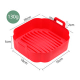 Factory Square 8.inches Air Fryer Silicone Pot Resuable Non-stick Easy Cleaning Baking Tray Silicone Air Fryer Liners