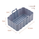 Factory Oem Reusable 2pcs Silicone Pot For Ninjas Dual Non-Stick Air Fryer Silicone Pot Liners Rectangle